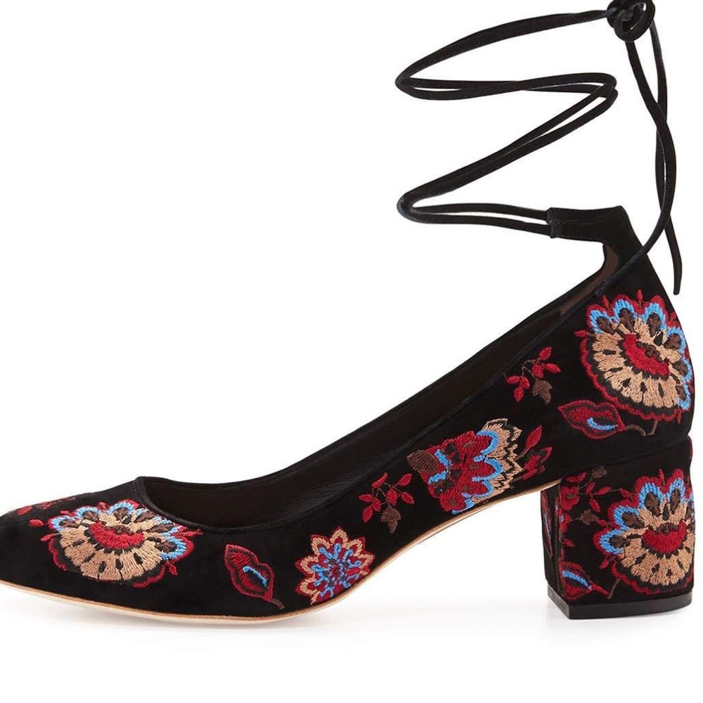 Loeffler Randal Clara Ankle tie pump